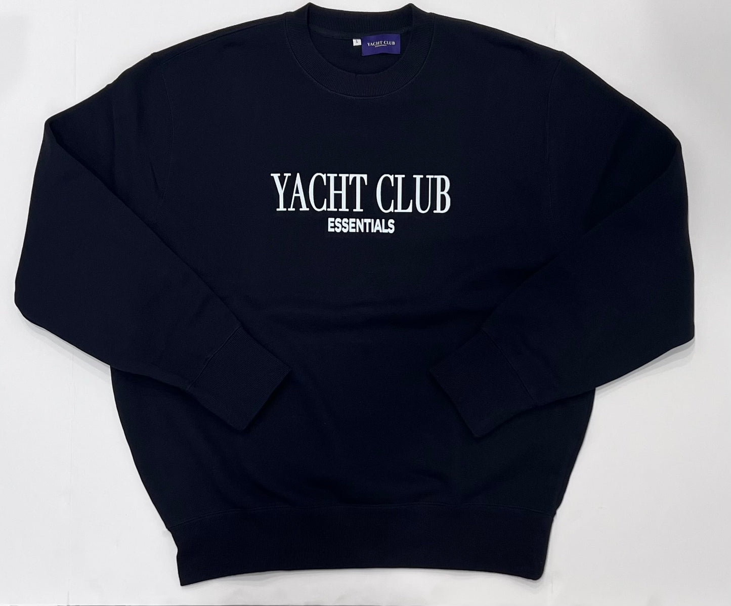 YACHT CLUB ESSENTIALS Signature Crew Neck Cotton Sweater